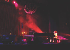 Image of a Katie de Veau performing